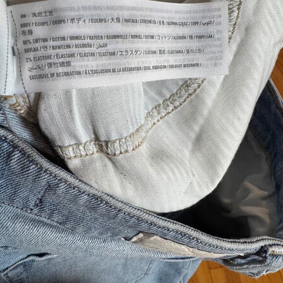 Hollister High Rise Dad Jeans Distressed Light Wash Blue Size 9R 29X31 Americana - Picture 6 of 10